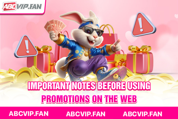 Important notes before using promotions on the web
